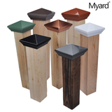 Myard PNP 115445G Screw-Free Universal Fence Pyramid Top Cap Fits Post 4 X 4 Inches (Actual Post Size 3.5 X 3.5) (Qty 10, Green)