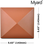 Myard PNP 115445R Screw-Free Universal Fence Pyramid Top Cap Fits Post 4 X 4 Inches (Actual Post Size 3.5 X 3.5) (Qty 1, Red Mahogany)