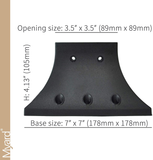Myard PNP114040 4X4 (Actual 3.5X3.5) Inches Post Base Cover Skirt Flange with Screws for Deck Porch Handrail Railing Support Trim Anchor (Qty 12, Black)