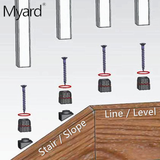 Myard 'O' Seal Patented Baluster Connectors with Screws for Deck Railing Handrail Patio Fence (Qty 50 for 25 Balusters, Square Line Connectors)