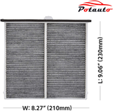 POTAUTO MAP 1048C (CF11811) Activated Carbon Car Cabin Air Filter Replacement for MAZDA 3 6 CX-5