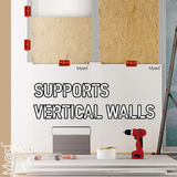Myard Upgraded Drywall Fitting Tool Block Support the Plaster Board in Place While Positioning & Fixing (Red 2 Pcs)