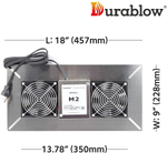 Durablow Stainless Steel Crawl Space Foundation Fan Ventilator + Built-In Dehumidistat (Stainless Steel Silver, M2)