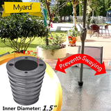 Myard Umbrella Cone Wedge Shim for Patio Table Hole Opening or Base 1.8 to 2.4 Inch, Umbrella Pole Diameter 1-1/2" (38Mm, Black, 4 Holes)