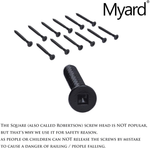Myard PNP111902S Inclined Stair Railing Connectors with Screws for 2X4 Inches (Actual 1.5X3.5 Inches) Inclined Stair Wood Handrail (5 Pairs, Black)