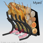 Myard FG6 Fireplace Grate Wrought Iron Steel High Efficiency Smoke-Free Vertical Firewood Log Burning Holder Rack (6 Bars)