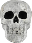 Myard Fireproof Imitated Human Fire Pit Skull Gas Log for NG, LP Wood Fireplace, Firepit, Campfire, Halloween Decor, BBQ (Qty 1, White - Mini, One Piece)