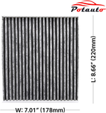 POTAUTO MAP 1010C (CF10370) Activated Carbon Car Cabin Air Filter Replacement for FORD