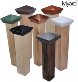 Myard PNP 115445 Screw-Free Universal Fence Pyramid Top Cap Fits Post 4 X 4 Inches (Actual Post Size 3.5 X 3.5) (Qty 5, Black)