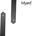 Myard 29-1/2 Inches Heavy Duty Flat Straight Iron Deck Balusters with Screws for Wood Composite Facemount Deck Railing (25-Pack, Matte Black)