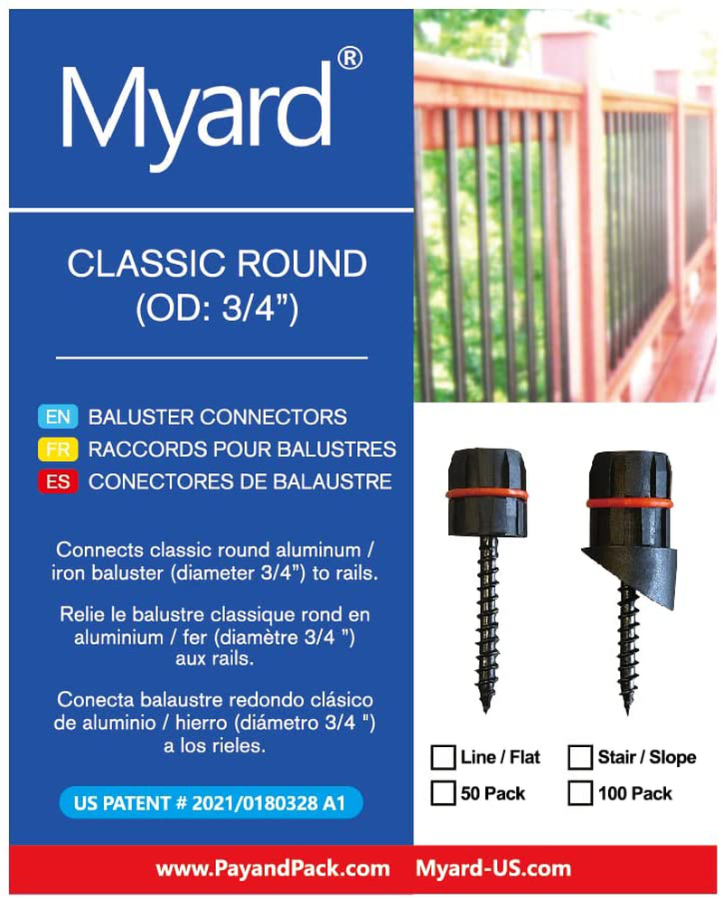Myard 'O' Seal Patented Baluster Connectors with Screws for Deck Raili ...