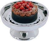 Loches Lynn K1151 Artificial Handcrafted Mini Fake Cranberry Chocolate Cream Cake with Silver Stand Plate + Dome, Gift Home Decor, Refrigerator Magnet, Model, Replica