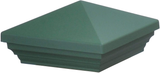 Myard PNP 115445G Screw-Free Universal Fence Pyramid Top Cap Fits Post 4 X 4 Inches (Actual Post Size 3.5 X 3.5) (Qty 5, Green)