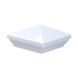 Myard PNP 115445W Screw-Free Universal Fence Pyramid Top Cap Fits Post 4 X 4 Inches (Actual Post Size 3.5 X 3.5) (Qty 10, White)