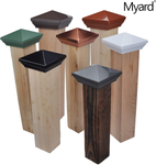 Myard PNP 115445G Screw-Free Universal Fence Pyramid Top Cap Fits Post 4 X 4 Inches (Actual Post Size 3.5 X 3.5) (Qty 5, Green)