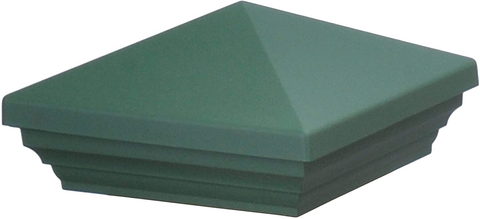 Myard PNP 115445G Screw-Free Universal Fence Pyramid Top Cap Fits Post 4 X 4 Inches (Actual Post Size 3.5 X 3.5) (Qty 1, Green)