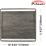 POTAUTO MAP 1016C (CF10562) Activated Carbon Car Cabin Air Filter Replacement for LEXUS GS300 GS430 LS430 SC430