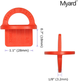 Myard DJS3.2 1/8 Inches Deck Board Jig Spacer Rings for Pressure Treated, Composite, PVC, Plank, Hardwood Decking Tool (Red, 20-Pack)