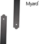 Myard 32-1/4 Inches Heavy Duty Flat Straight Iron Deck Balusters with Screws for Wood Composite Facemount Deck Railing (25-Pack, Matte Black)