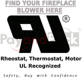 Durablow MFB005-B BLOTSDV, BLOTBLDV, UZY4 Replacement Dual Fireplace Blower Fan Kit for Monessen Hearth Systems, Vermont Castings, Majestic, FMI, Security