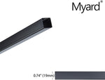 Myard 29 Inches Estate Square Iron Deck Balusters for Decking Railing Patio Fence, Modern Look (25-Pack, Matte Black)