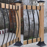 Myard 32-1/4 Inches Aluminum Balusters with Screws for Facemount Railing Fencing, Arc Arch Style (25-Pack, Matte Black)