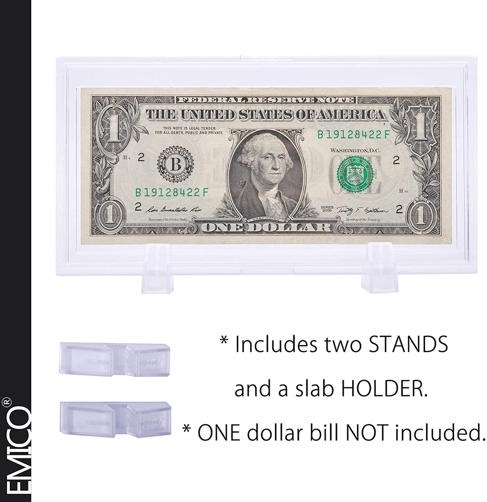 BCW Deluxe Currency Slab – Rigid Holder For 1 U.S. Bill Or Foreign Note